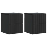 vidaXL Muurbevestigde Nachttafel met lade 2 pcs Wit 33 x 34,5 x 40 cm