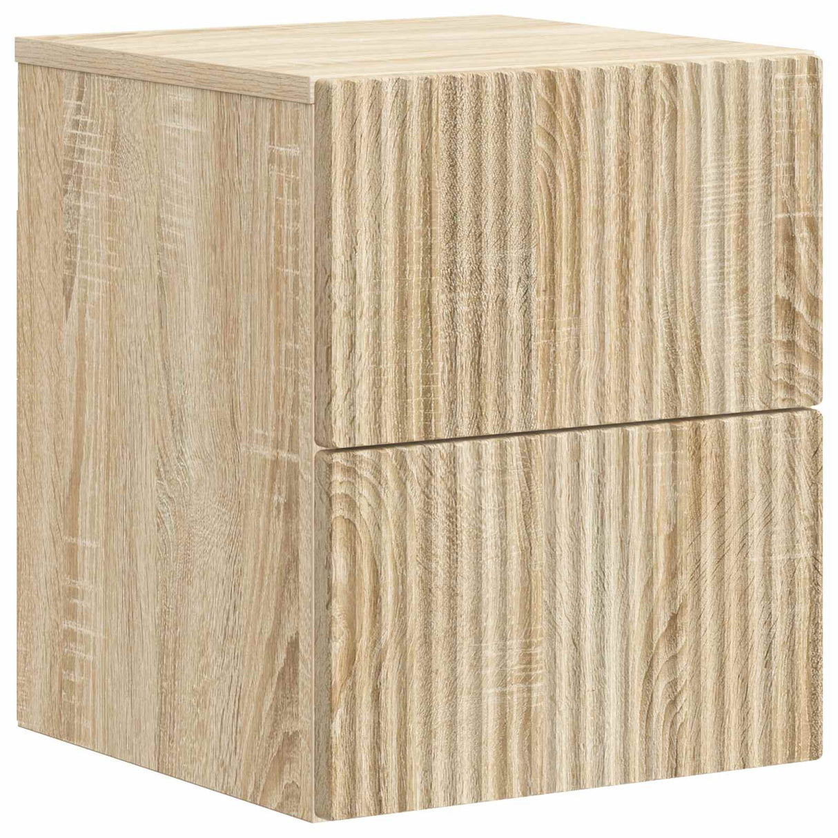 vidaXL Muurbevestigde Nachttafel met lade 2 pcs Wit 33 x 34,5 x 40 cm