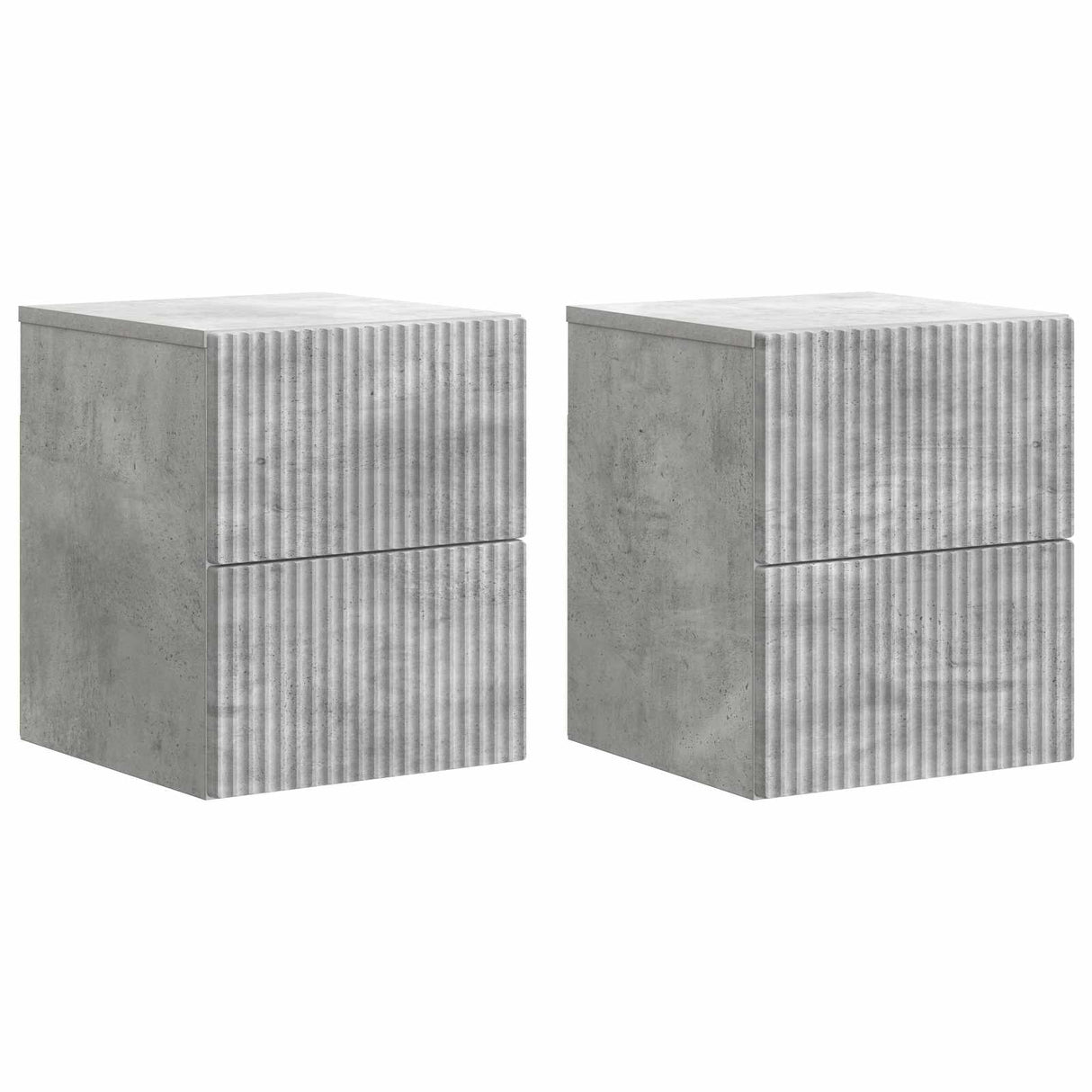 vidaXL Muurbevestigde Nachttafel met lade 2 pcs Wit 33 x 34,5 x 40 cm
