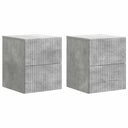 vidaXL Muurbevestigde Nachttafel met lade 2 pcs Wit 33 x 34,5 x 40 cm