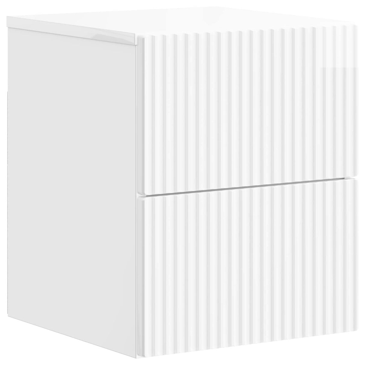 vidaXL Muurbevestigde Nachttafel met lade 2 pcs Wit 33 x 34,5 x 40 cm