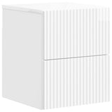 vidaXL Muurbevestigde Nachttafel met lade 2 pcs Wit 33 x 34,5 x 40 cm