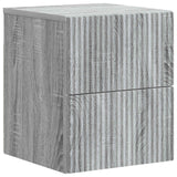 vidaXL Muurbevestigde Nachttafel met lade 2 pcs Wit 33 x 34,5 x 40 cm