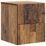 vidaXL Muurbevestigde Nachttafel met lade 2 pcs Wit 33 x 34,5 x 40 cm