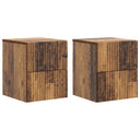vidaXL Muurbevestigde Nachttafel met lade 2 pcs Wit 33 x 34,5 x 40 cm