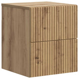 vidaXL Muurbevestigde Nachttafel met lade 2 pcs Wit 33 x 34,5 x 40 cm