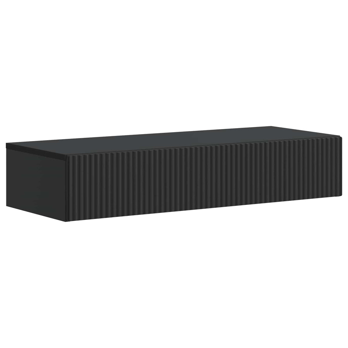 vidaXL Wandgemonteerde Zijtafel Zwart 59 x 34,5 x 17 cm Bewerkt hout
