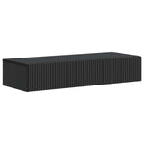 vidaXL Wandgemonteerde Zijtafel Zwart 59 x 34,5 x 17 cm Bewerkt hout