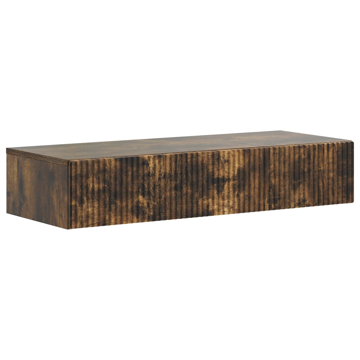 vidaXL Wandgemonteerde Zijtafel Zwart 59 x 34,5 x 17 cm Bewerkt hout