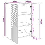 vidaXL Wandkast Wit 66 x 34,5 x 90 cm Bewerkt hout