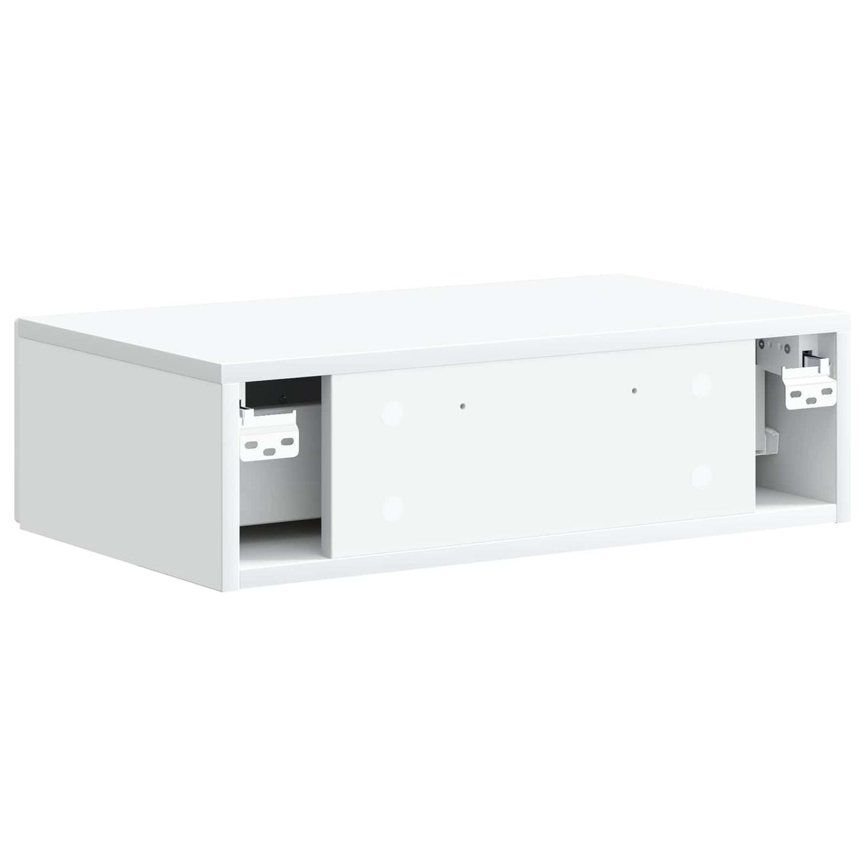 vidaXL Wandgemonteerde Zijtafel Zwart 59 x 34,5 x 17 cm Bewerkt hout