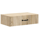 vidaXL Wandgemonteerde Zijtafel Zwart 59 x 34,5 x 17 cm Bewerkt hout