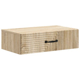 vidaXL Wandgemonteerde Zijtafel Zwart 59 x 34,5 x 17 cm Bewerkt hout