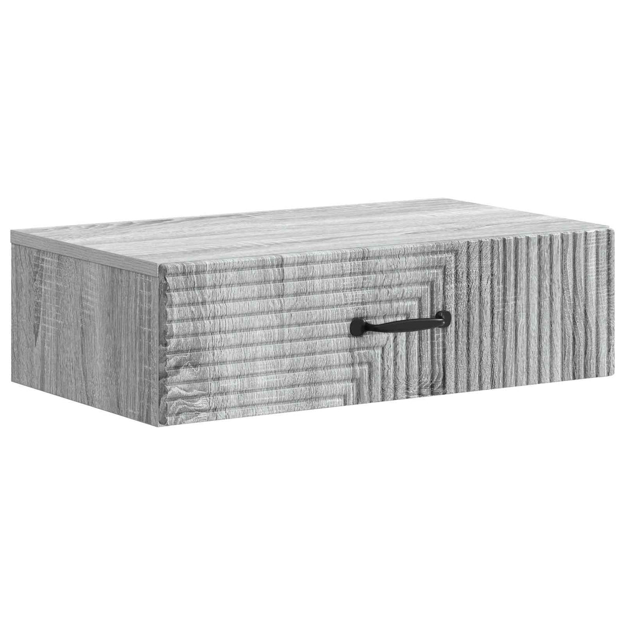 vidaXL Wandgemonteerde Zijtafel Zwart 59 x 34,5 x 17 cm Bewerkt hout
