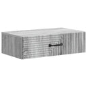 vidaXL Wandgemonteerde Zijtafel Zwart 59 x 34,5 x 17 cm Bewerkt hout