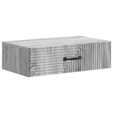 vidaXL Wandgemonteerde Zijtafel Zwart 59 x 34,5 x 17 cm Bewerkt hout