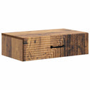 vidaXL Wandgemonteerde Zijtafel Zwart 59 x 34,5 x 17 cm Bewerkt hout