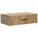 vidaXL Wandgemonteerde Zijtafel Zwart 59 x 34,5 x 17 cm Bewerkt hout