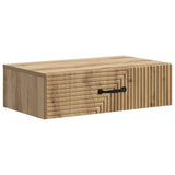 vidaXL Wandgemonteerde Zijtafel Zwart 59 x 34,5 x 17 cm Bewerkt hout