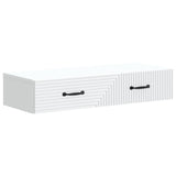 vidaXL Wandgemonteerde Zijtafel Zwart 59 x 34,5 x 17 cm Bewerkt hout