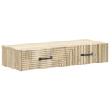 vidaXL Wandgemonteerde Zijtafel Zwart 59 x 34,5 x 17 cm Bewerkt hout
