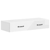 vidaXL Wandgemonteerde Zijtafel Zwart 59 x 34,5 x 17 cm Bewerkt hout