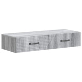 vidaXL Wandgemonteerde Zijtafel Zwart 59 x 34,5 x 17 cm Bewerkt hout
