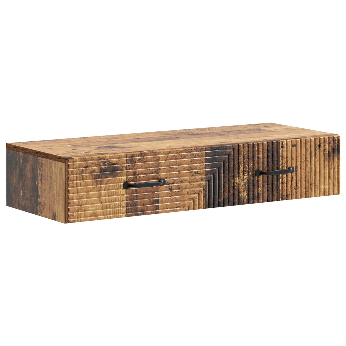 vidaXL Wandgemonteerde Zijtafel Zwart 59 x 34,5 x 17 cm Bewerkt hout