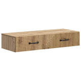 vidaXL Wandgemonteerde Zijtafel Zwart 59 x 34,5 x 17 cm Bewerkt hout