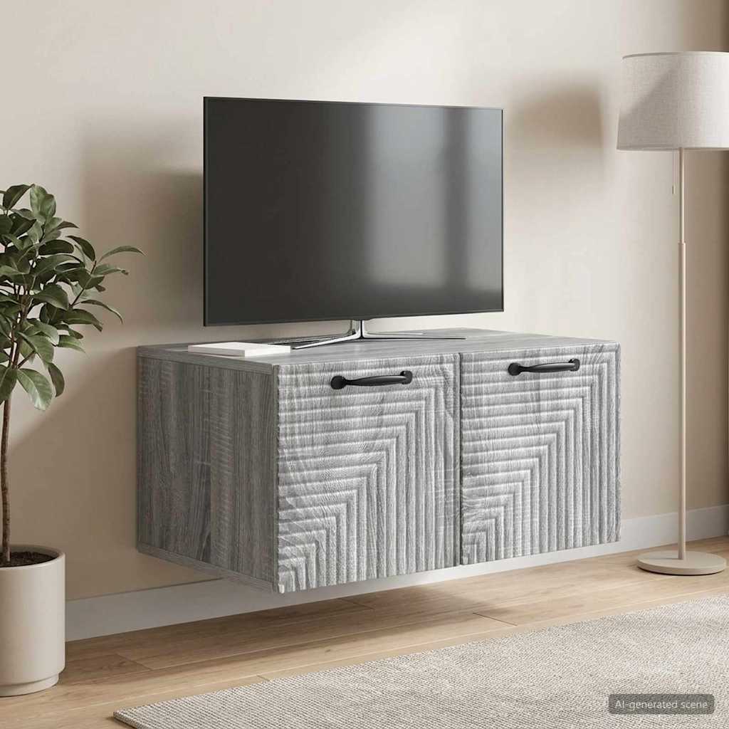 vidaXL Wall-Mounted TV Cabinet White 59.5x41x30 cm Engineered Wood
