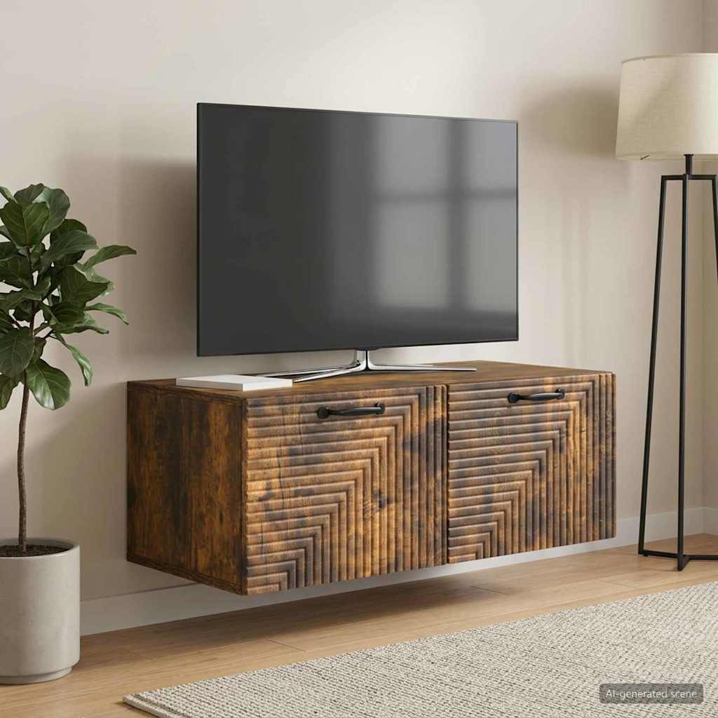 vidaXL Wall-Mounted TV Cabinet White 59.5x41x30 cm Engineered Wood