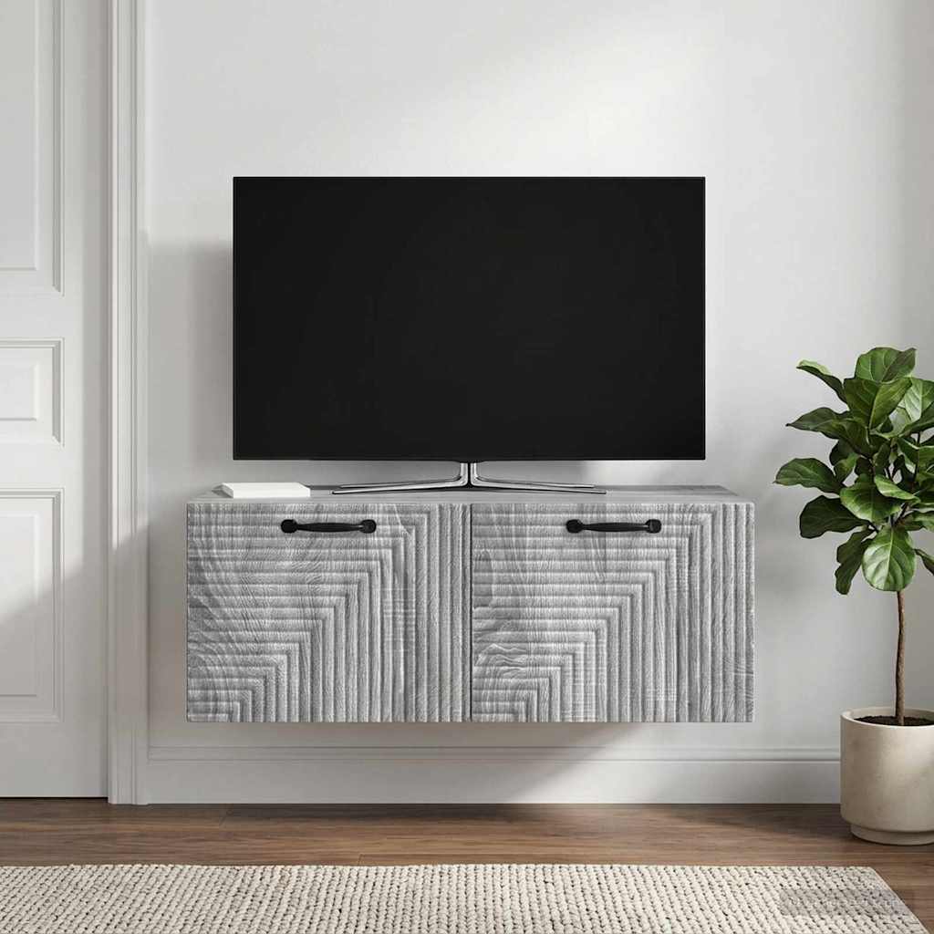 vidaXL Wall-Mounted TV Cabinet White 59.5x41x30 cm Engineered Wood