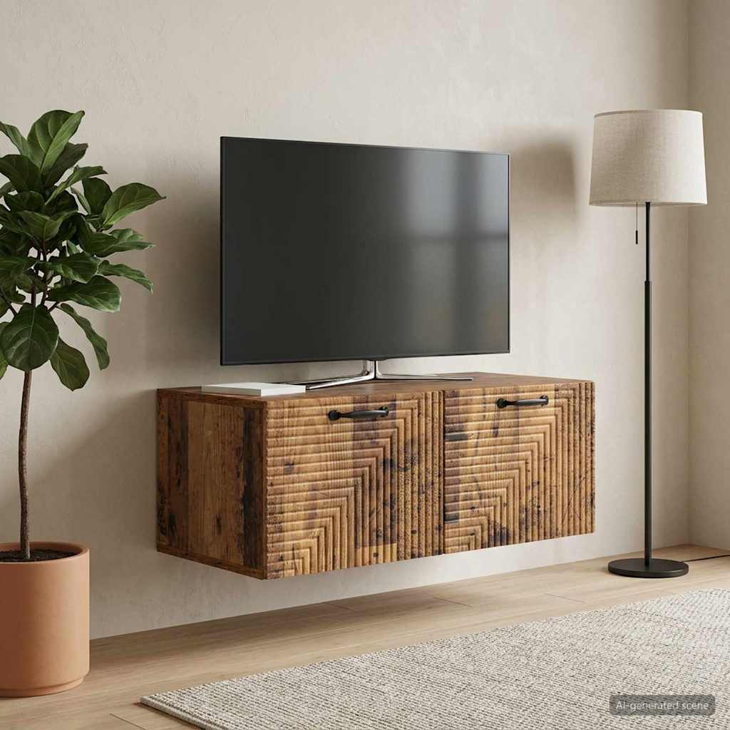 vidaXL Wall-Mounted TV Cabinet White 59.5x41x30 cm Engineered Wood