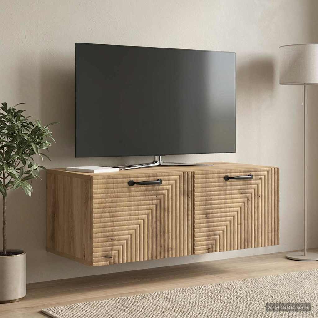 vidaXL Wall-Mounted TV Cabinet White 59.5x41x30 cm Engineered Wood