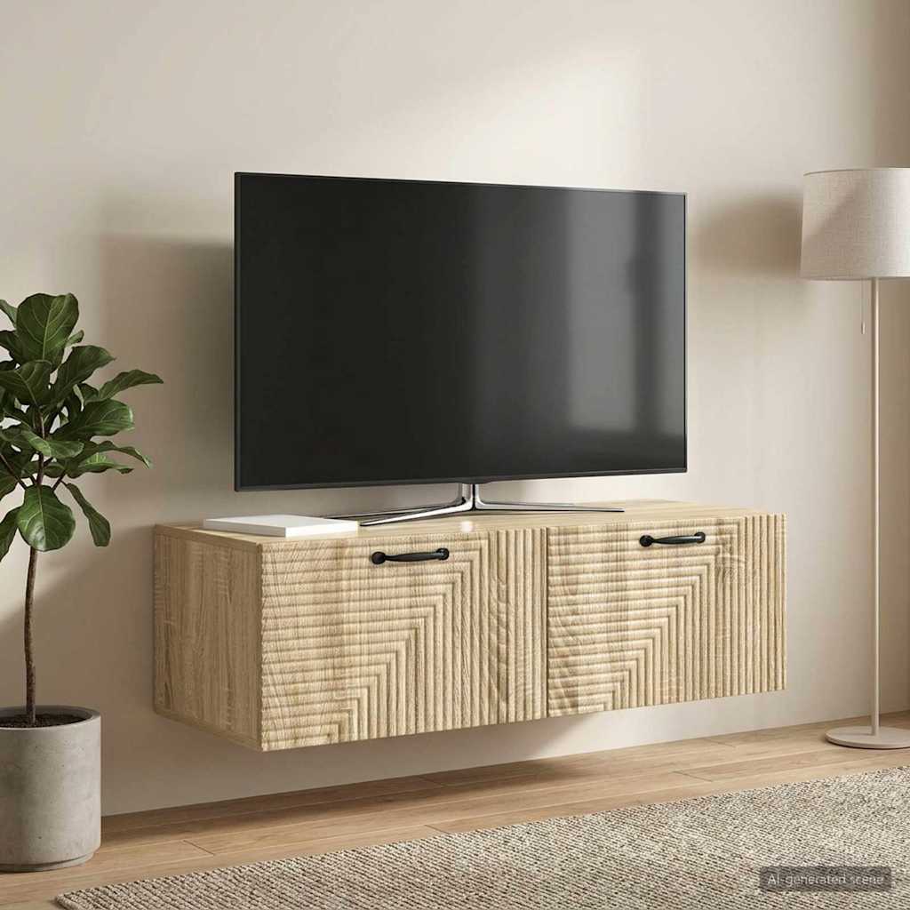 vidaXL Wall-Mounted TV Cabinet White 59.5x41x30 cm Engineered Wood