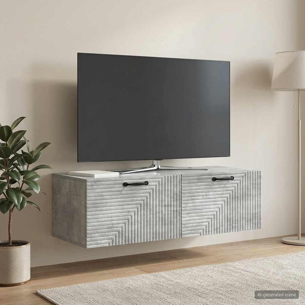 vidaXL Wall-Mounted TV Cabinet White 59.5x41x30 cm Engineered Wood