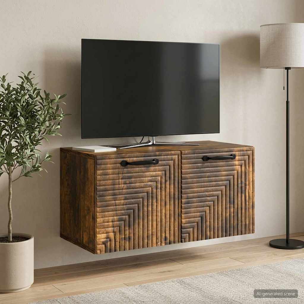 vidaXL Wall-Mounted TV Cabinet White 59.5x41x30 cm Engineered Wood