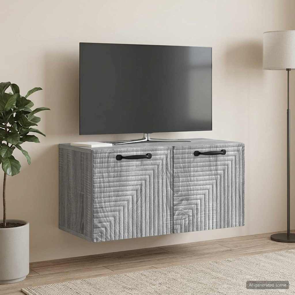 vidaXL Wall-Mounted TV Cabinet White 59.5x41x30 cm Engineered Wood