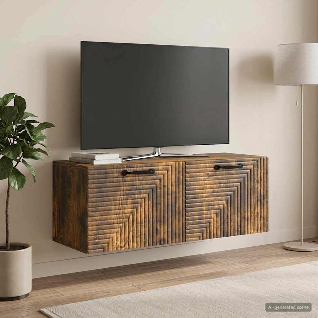 vidaXL Wall-Mounted TV Cabinet White 59.5x41x30 cm Engineered Wood