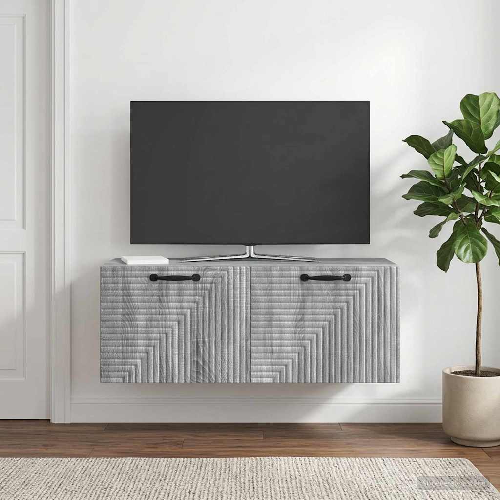 vidaXL Wall-Mounted TV Cabinet White 59.5x41x30 cm Engineered Wood