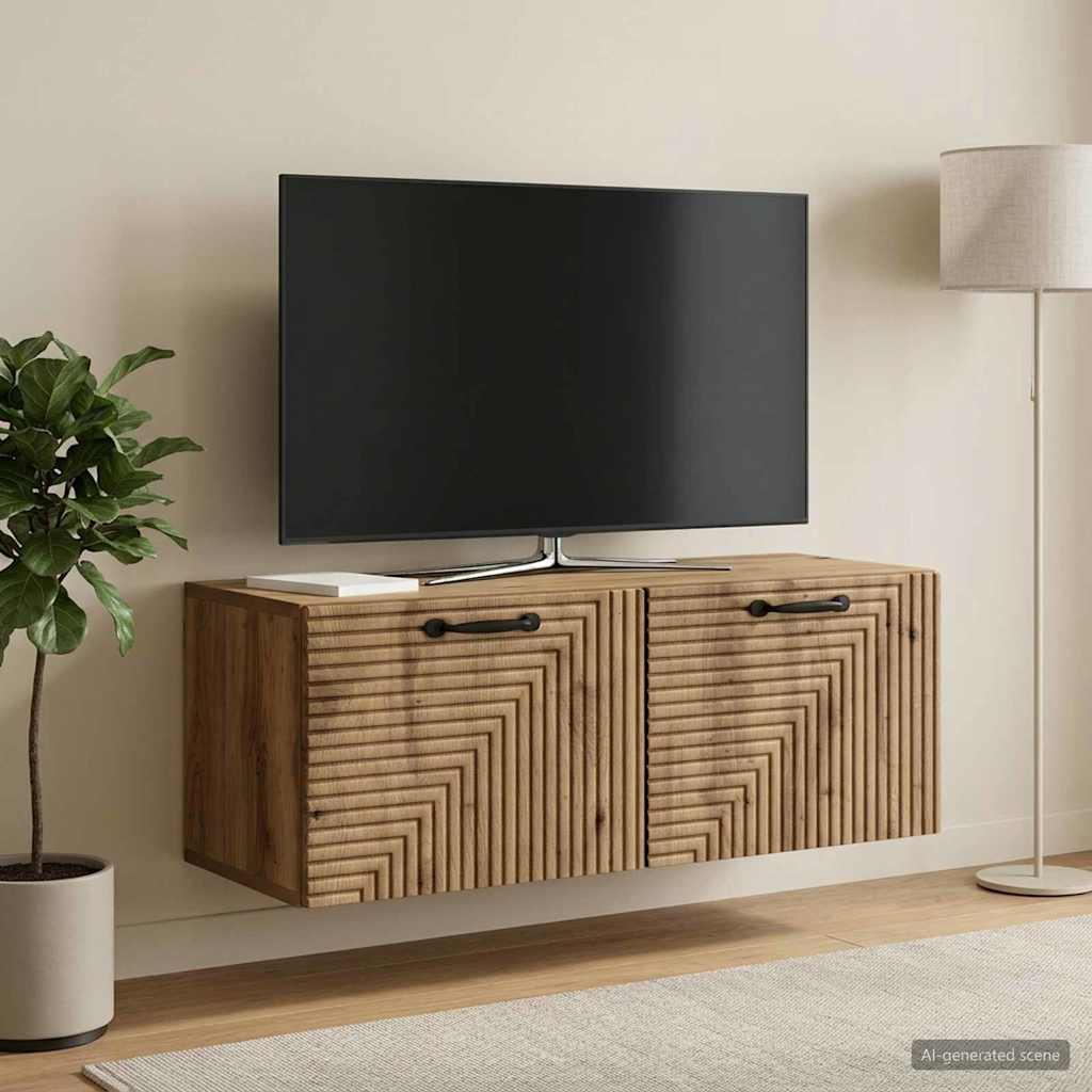vidaXL Wall-Mounted TV Cabinet White 59.5x41x30 cm Engineered Wood