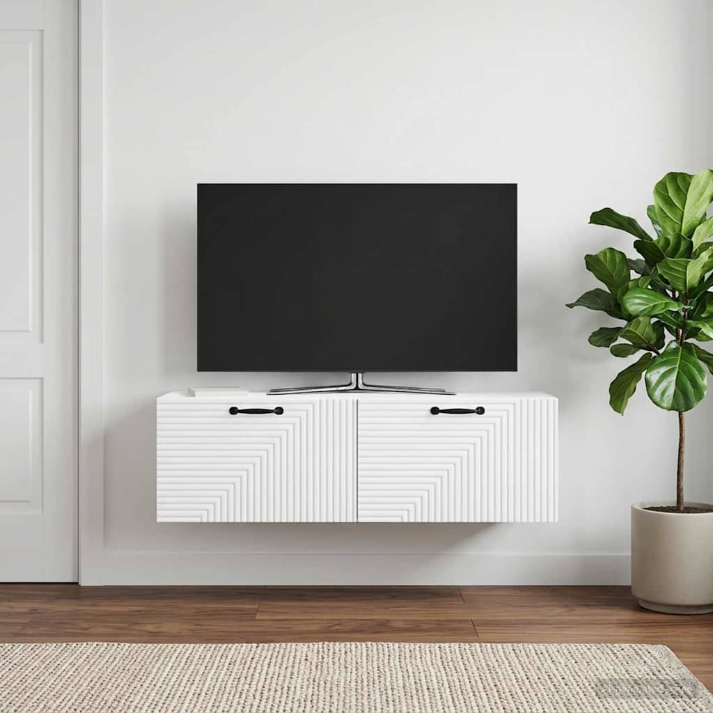 vidaXL Wall-Mounted TV Cabinet White 59.5x41x30 cm Engineered Wood