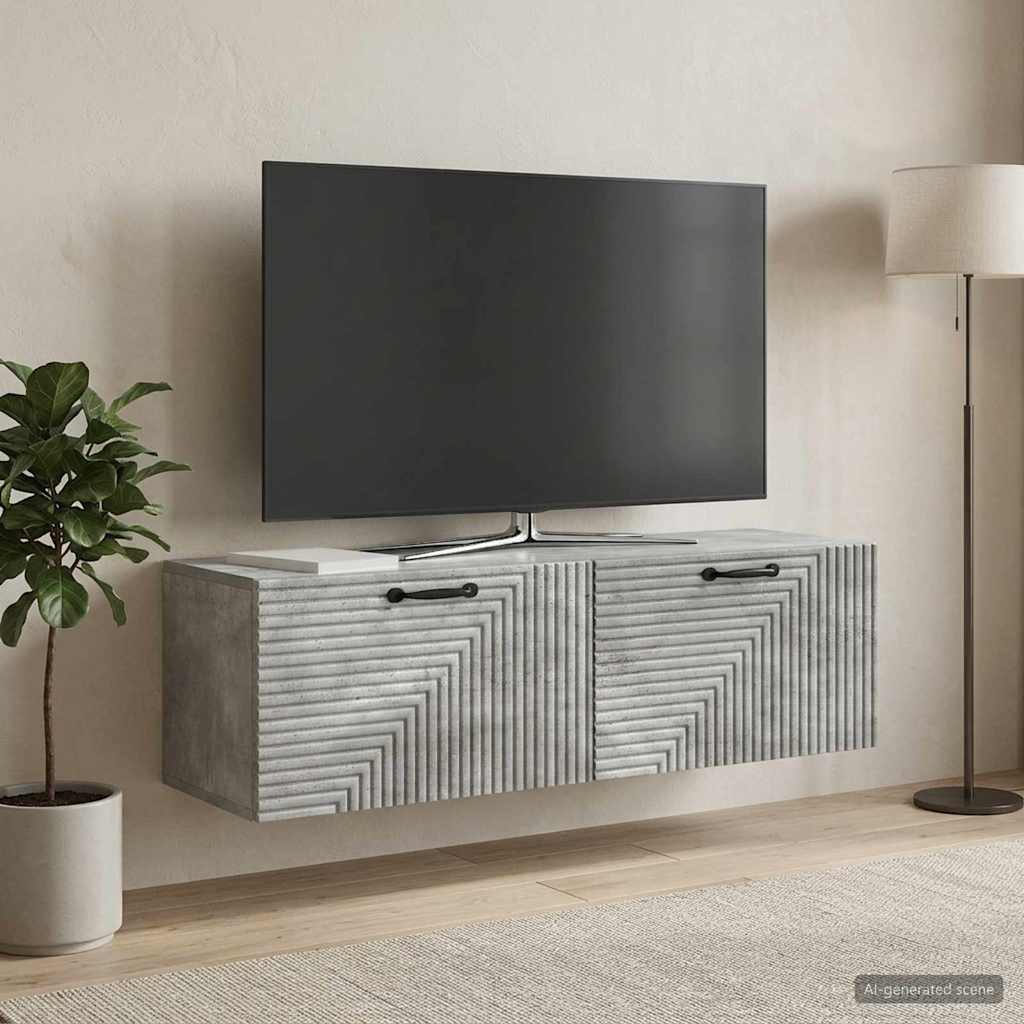 vidaXL Wall-Mounted TV Cabinet White 59.5x41x30 cm Engineered Wood