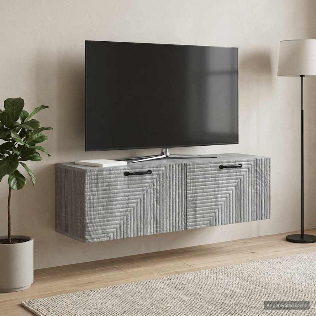vidaXL Wall-Mounted TV Cabinet White 59.5x41x30 cm Engineered Wood