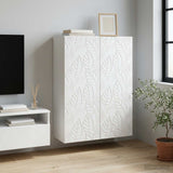 vidaXL Wall Cabinet White 66 x 34.5 x 90 cm Engineered Wood