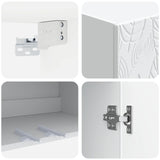 vidaXL Wall Cabinet White 66 x 34.5 x 90 cm Engineered Wood