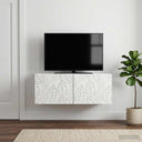 vidaXL Wall-Mounted TV Cabinet 59.5x41x30 cm White Engineered Wood
