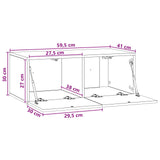 vidaXL Wall-Mounted TV Cabinet 59.5x41x30 cm White Engineered Wood