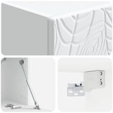 vidaXL Wall-Mounted TV Cabinet 59.5x41x30 cm White Engineered Wood