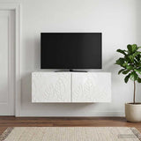 vidaXL Wall-Mounted TV Cabinet 59.5x41x30 cm White Engineered Wood
